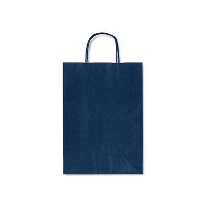 Allegra Dark Blue Kraft Paper Bag (Small)