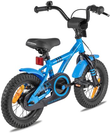 Vélo enfant 12 pouces à partir de 3 ans avec roues stabilisatrices et pack sécurité en bleu 6
