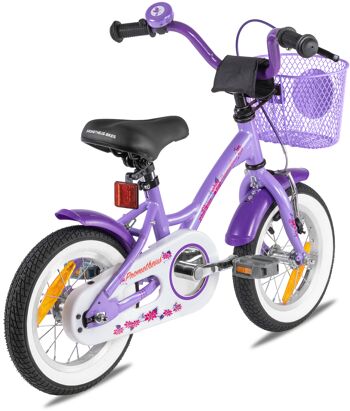 Vélo enfant 12 pouces à partir de 3 ans avec roues stabilisatrices et pack sécurité en violet 2