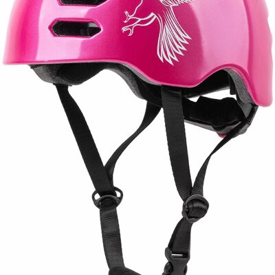 Casco de bicicleta para niños con anillo giratorio Gr. S - Casco skate rosa