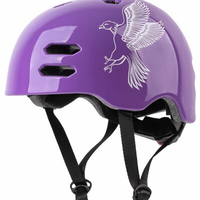 Casque de vélo pour enfants avec anneau rotatif Gr. S - Casque de skate violet
