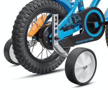 Roues d'entraînement pour vélos pour enfants universels pour 12 14 16 18 pouces - avec pneus en caoutchouc en blanc 2