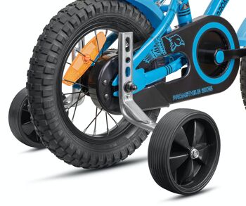 Roues d'entraînement pour vélos pour enfants universelles pour 12 14 16 18 pouces - avec pneus en caoutchouc en noir 2