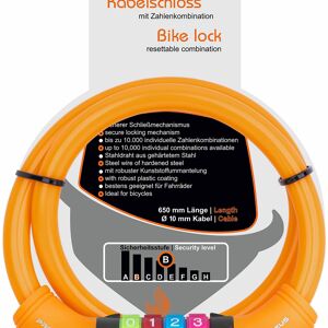 Antivol vélo pour enfants combinaison et câble antivol orange