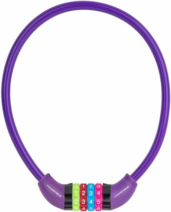 Antivol vélo pour enfant Antivol à combinaison et câble violet 5