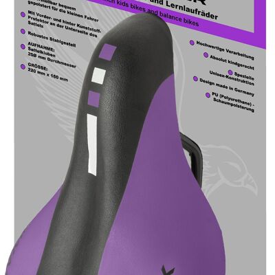 Children's bicycle saddle Junior Saddle for 12 to 18 inches in purple