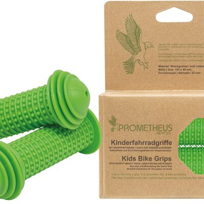 Children's bicycle grips Handlebar grips for children in green