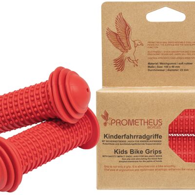 Children's bicycle grips Handlebar grips for children in red