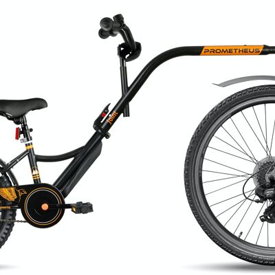 Remorque de vélo pour enfants Tandem en noir mat