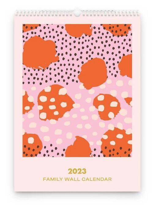 2023 Abstract Family Wall Calendar, Monday Start, A3