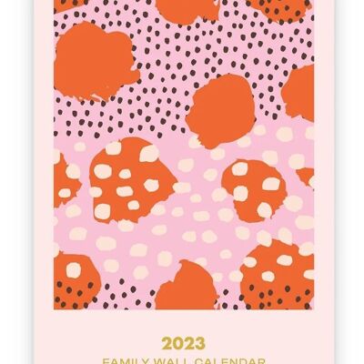 2023 Abstract Family Wall Calendar, Monday Start, A3