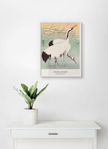 Affiche Ohara Koson - Deux grues - 30 x 40 cm 1