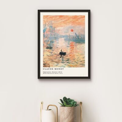 Poster Claude Monet - Zonsopkomst - 30 x 40 cm