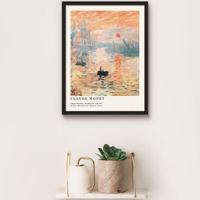 Affiche Claude Monet - Lever de soleil - 30 x 40 cm