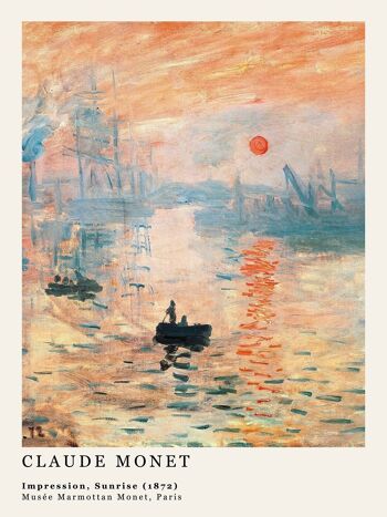 Affiche Claude Monet - Lever de soleil - 30 x 40 cm 2