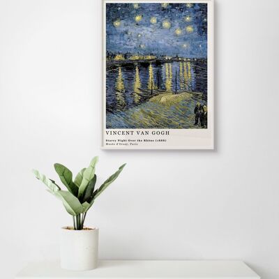 Poster Van Gogh - Notte stellata sul Rodano - 30 x 40 cm