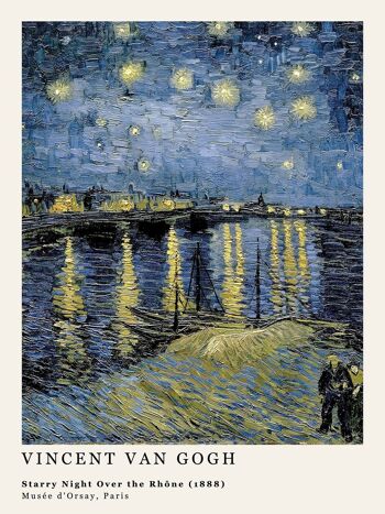 Affiche Van Gogh - Nuit étoilée sur le Rhône - 30 x 40 cm 2