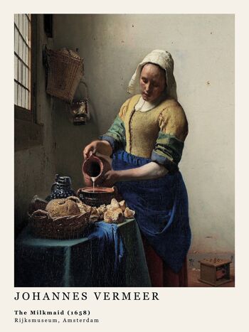 Affiche Johannes Vermeer - Laitière - 30 x 40 cm 2