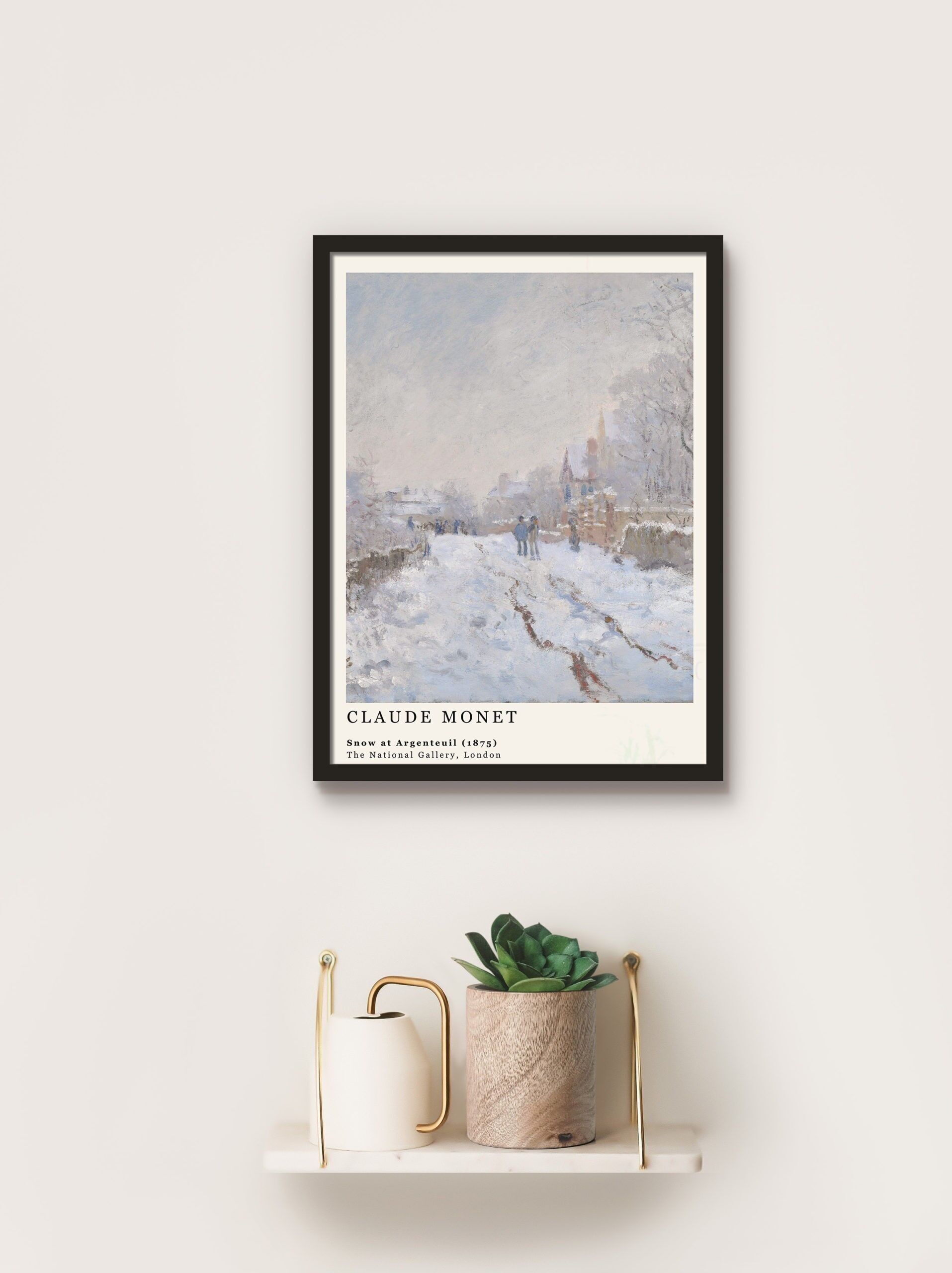 Poster Claude Monet - Schnee in Argenteuil - 30 x 40 cm
