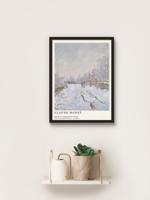 Poster Claude Monet - Snow at Argenteuil - 30 x 40 cm