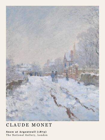 Affiche Claude Monet - Neige à Argenteuil - 30 x 40 cm 2