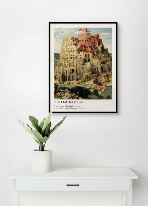 Poster Pieter Bruegel - Toren van Babel - 30 x 40 cm
