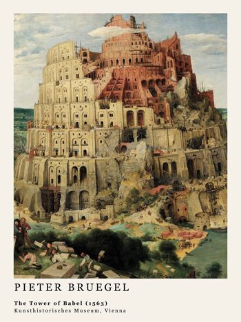 Affiche Pieter Bruegel - Tour de Babel - 30 x 40 cm 2