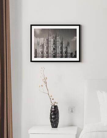 Affiche Milan No. 3 - Noir Blanc - 30 x 40 cm 1