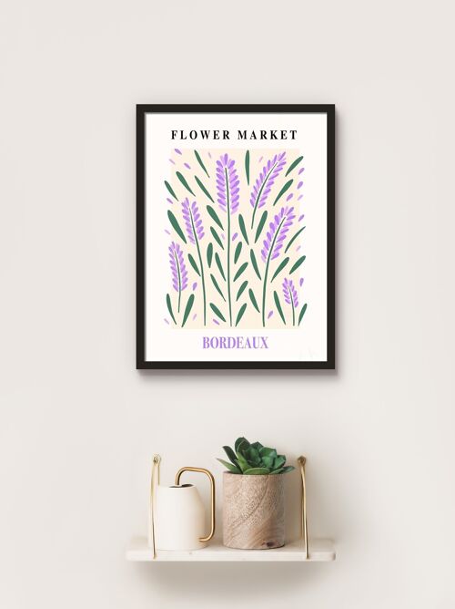 Poster Flower Markets - Bordeaux - 30 x 40 cm