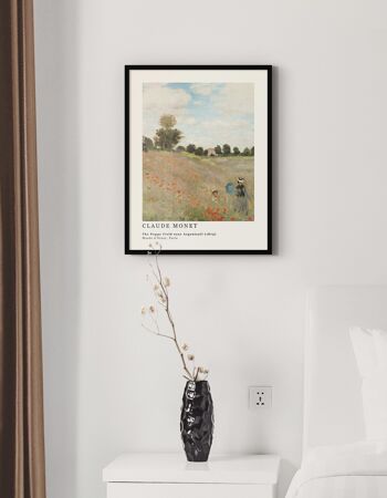 Affiche Claude Monet - Coquelicots ('Champ de Coquelicots') - 30 x 40 cm 1