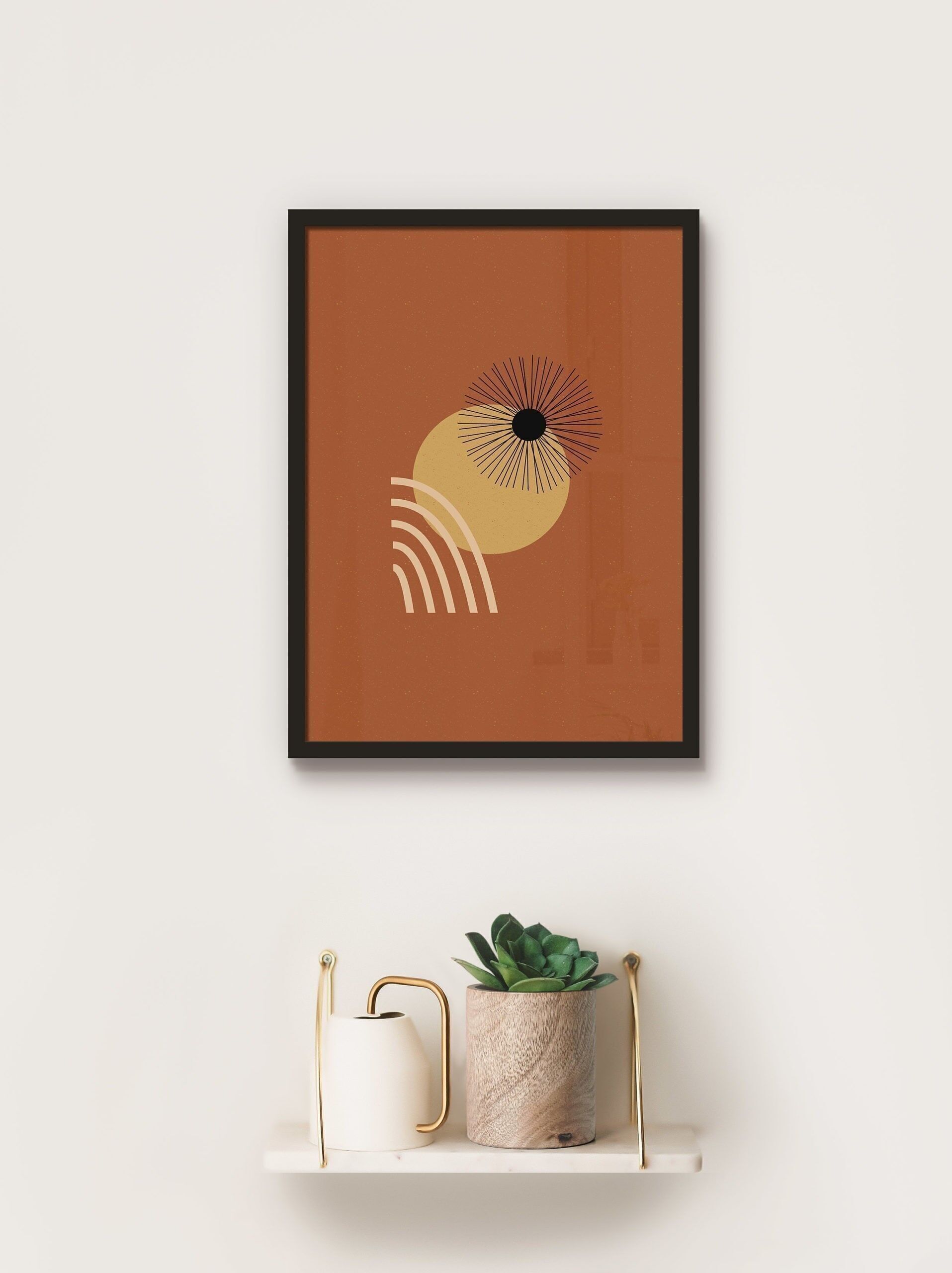 Poster Abstrakte Figuren - Moderne Kunst - 30 x 40 cm