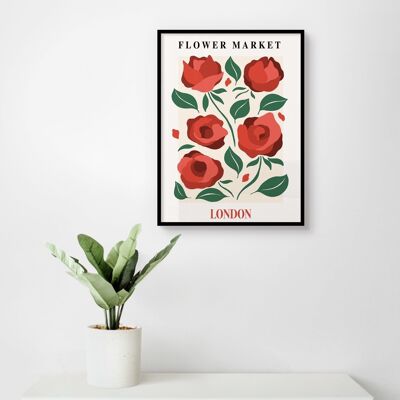 Affiche Marchés aux fleurs - Londres - 30 x 40 cm