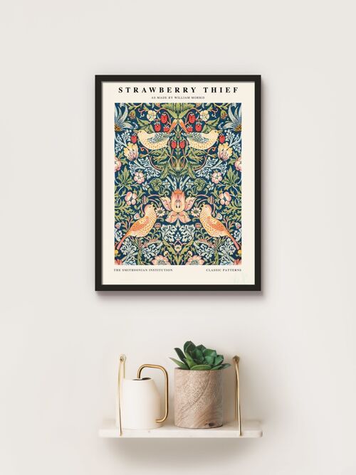 Poster William Morris - Strawberry Thief - 30 x 40 cm