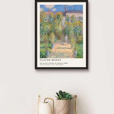 Póster Claude Monet - El jardín del artista en Vétheuil - 30 x 40 cm