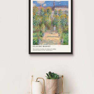 Póster Claude Monet - El jardín del artista en Vétheuil - 30 x 40 cm