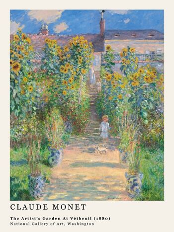 Affiche Claude Monet - Le Jardin de l'artiste à Vétheuil - 30 x 40 cm 2