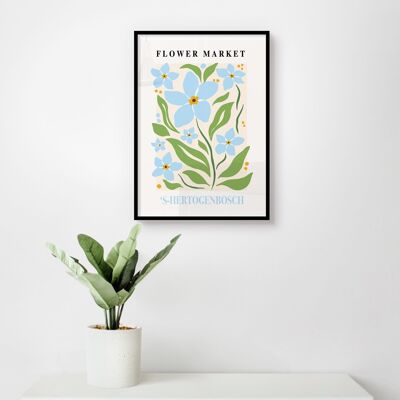 Poster Mercato dei fiori - Den Bosch - 30 x 40 cm