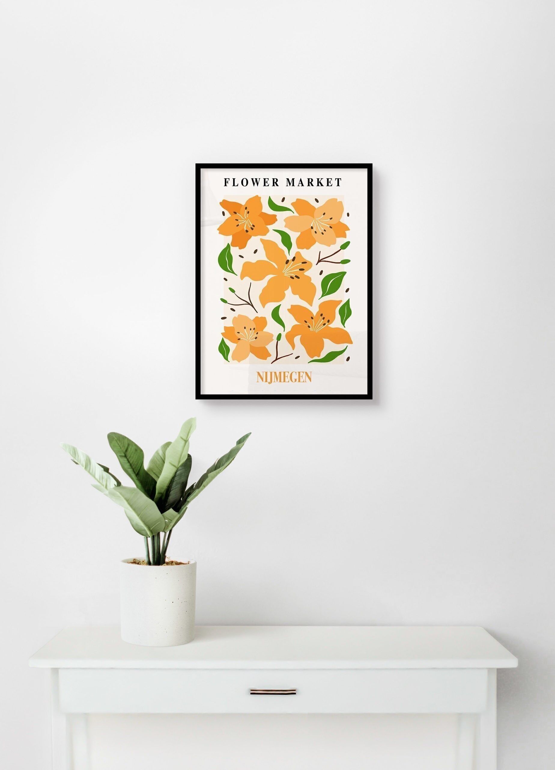 Poster Blumenmärkte - Nimwegen - 30 x 40 cm
