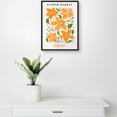 Affiche Marchés aux fleurs - Nimègue - 30 x 40 cm
