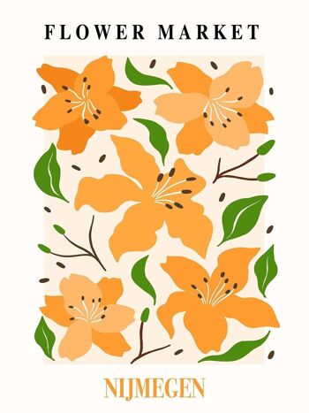 Affiche Marchés aux fleurs - Nimègue - 30 x 40 cm 2