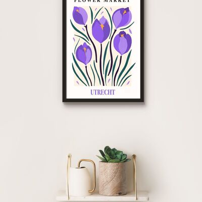 Poster Mercati dei fiori - Utrecht - 30 x 40 cm
