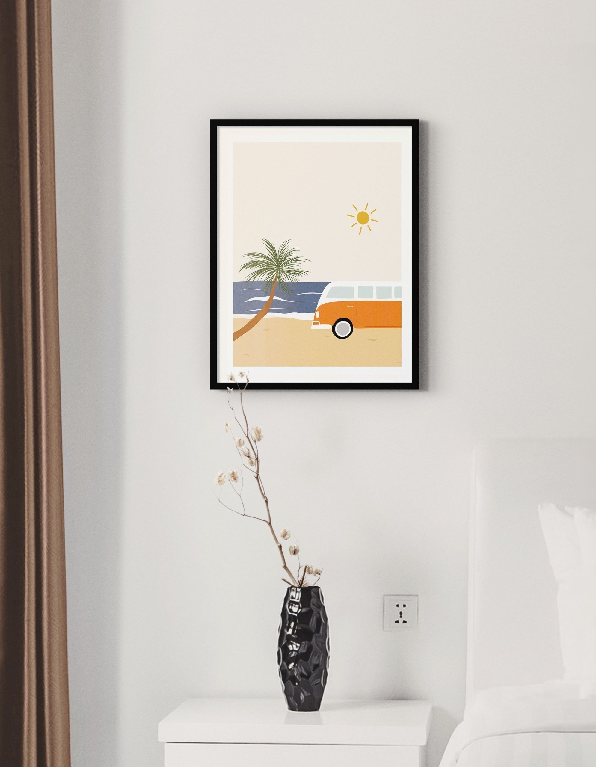 Poster Volkswagen Van - Beach Modern Art - 30 x 40 cm