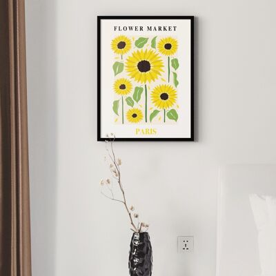 Poster Flower Markets - Parijs - 30 x 40 cm