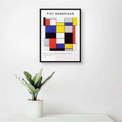 Póster Piet Mondrian - Composición A - 30 x 40 cm