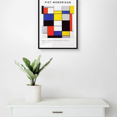 Póster Piet Mondrian - Composición A - 30 x 40 cm