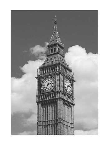 Affiche Londres Big Ben - Noir Blanc - 30 x 40 cm 2