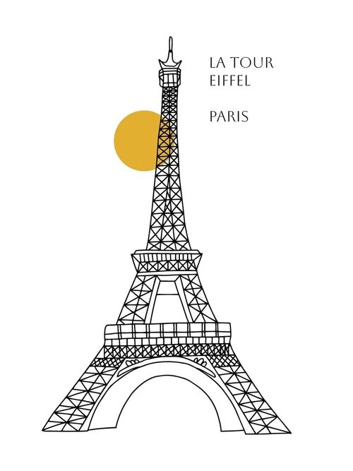 Poster Eiffeltoren - Parijs - 30 x 40 cm