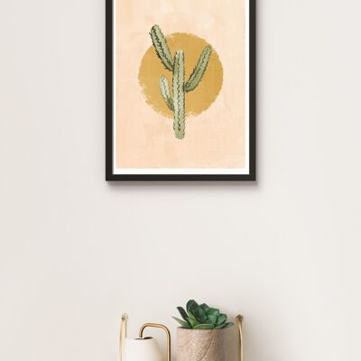 Poster Cactus Tegen Zonsopkomst - 30 x 40 cm
