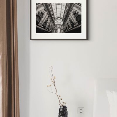 Affiche Milan No. 1 - Noir Blanc - 30 x 40 cm