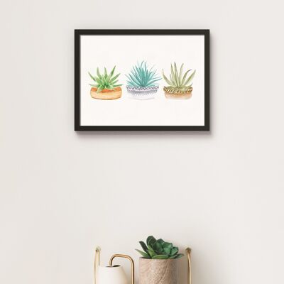 Poster Kamerplanten - Watercolor Kunst - 30 x 40 cm